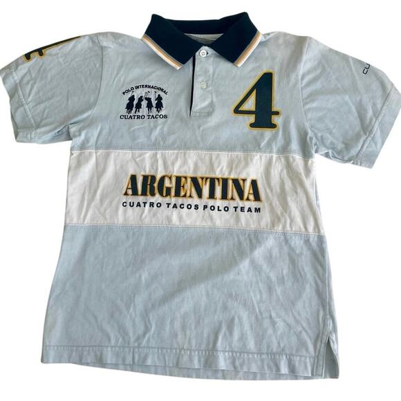 ARGENTINA CUATRO TACOS POLO TEAM SHIRT COLLARED #4 SIZE XS EQUESTRIAN HORSE RIDE - Picture 2 of 15